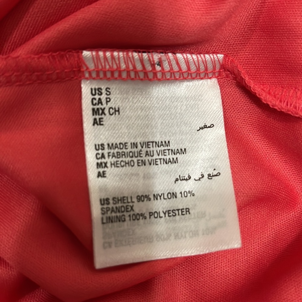 L)  JM Collection Lace Long Sleeve V- Neck Front zip zack string Tye Coral - Picture 7 of 9